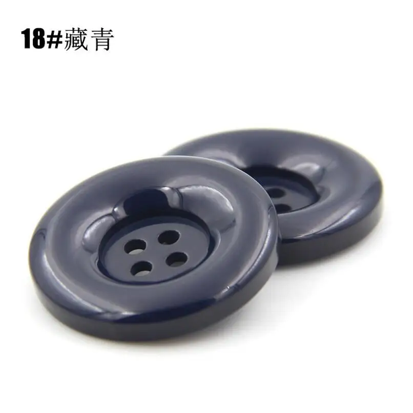 15mm 18mm 20mm 23mm 25mm 28mm 30mm 34mm 38mm 4 Hole Plastic Resin Round Buttons Black White Button Fit Sewing Scrapbooking DIY 5