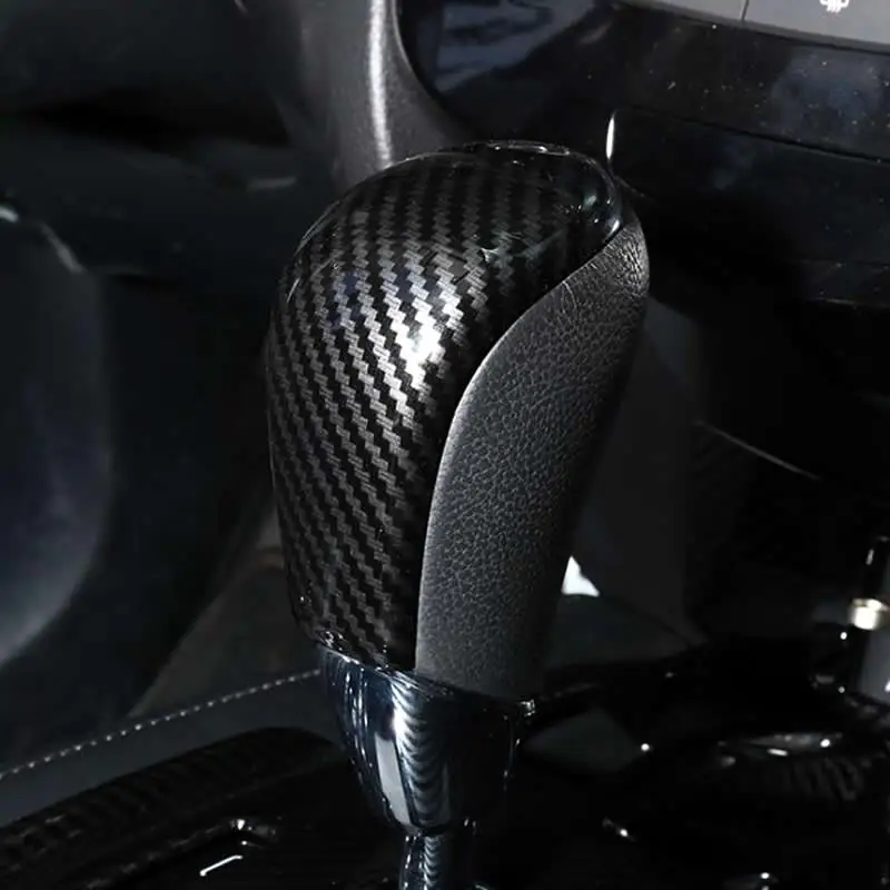 

Fit for X-trail Xtrail Rogue T32 2014 2015 2016 Accessories Car Carbon Fiber Gear Shift Knob Sequins Cover Case Sticker