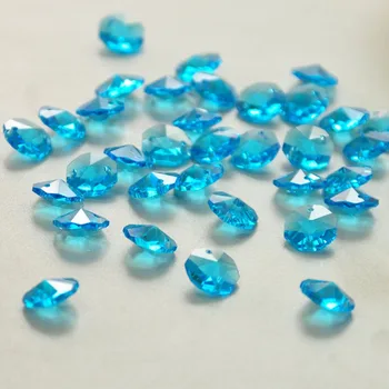 

14mm Sky Blue Glass Crystal Prisms Octagon Beads in 2 holes Cut&Faceted 200PC Chandelier Parts Curtain Party Wedding Decoration