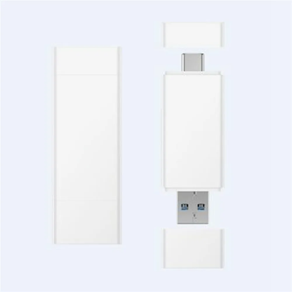 

100 MB/s 2 in 1 Memory Card Reader For Huawei Type C Dual USB Port mutil -function Micro SD & NM Nano Memory Card Reader