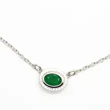 1 карат, серьги GVBORI из натуральных жемчужин, изумрудное ожерелье, подвеска вокруг 925 пробы, Серебряное женское ожерелье, подвеска, хорошее ювелирное изделие, цепочка на ключицу