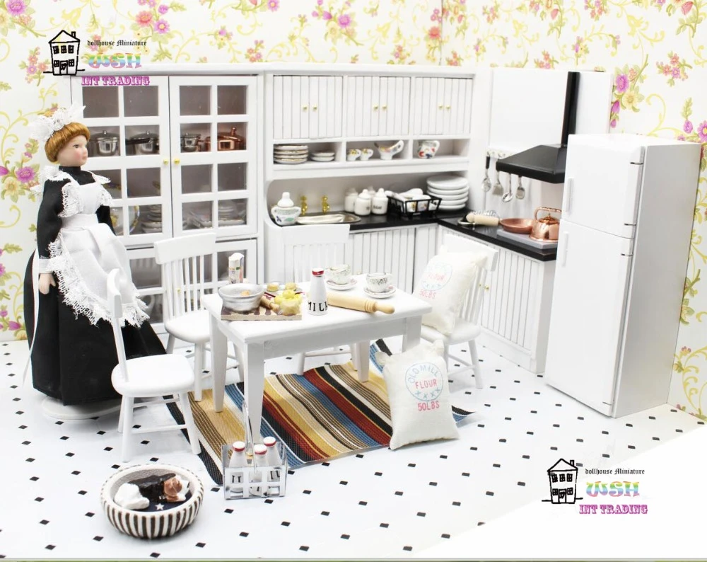 1 12ドールハウスミニチュア製品組み合わせヨーロッパキッチンシーン人形家具17ピースクラシックおもちゃギフトキット 家具おもちゃ Aliexpress