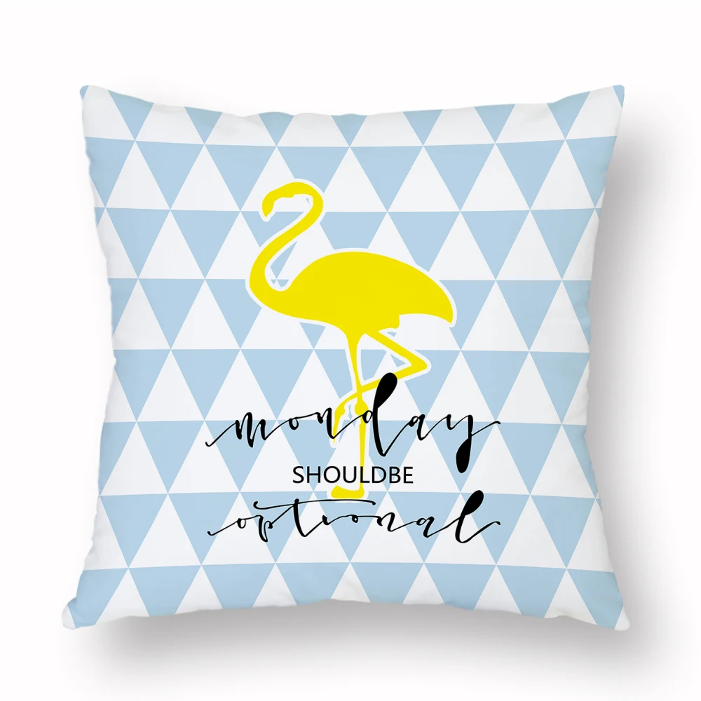 Yellow Geometry Cushion Cover Flamingo Cactus Deer Pattern Polyester Pillow Case Summer Fresh Home Decor for Sofa Bedroom 45x45 Yellow Geometry Cushion Cover Flamingo Cactus Deer Pattern Polyester Pillow Case Summer Fresh Home Decor for Sofa Bedroom 45x45