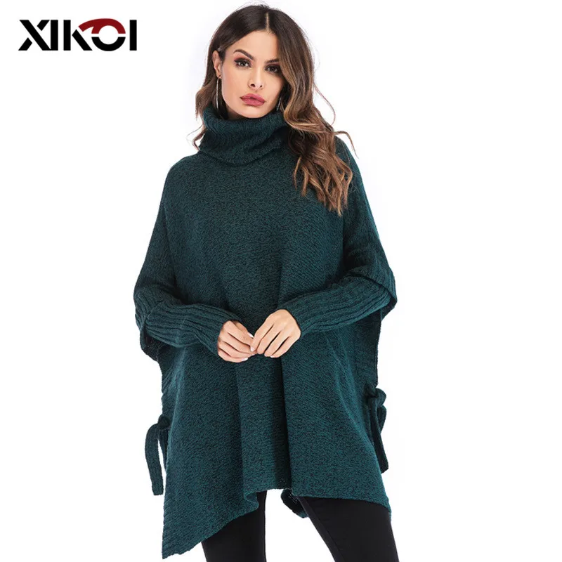 

XIKOI 2019 New Arrival Sweater Women Tops European and American Oversized Women's Turtleneck Sweaters Loose Sweater Women's