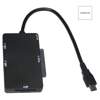 

JIANGLUN TYPE-C to USB3.0 HUB + TF (Micro SD)/SD multi-function SATA3 card reader