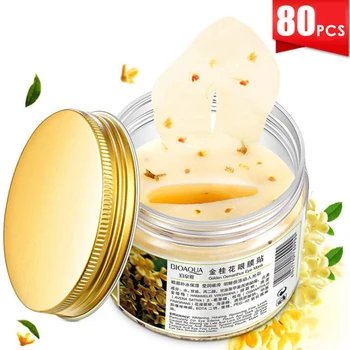 

3 Bottles BIOAQUA Gold Osmanthus Eye Mask Women Collagen Gel Whey Protein Face Care Sleep Patches Health Mascaras De Dormir