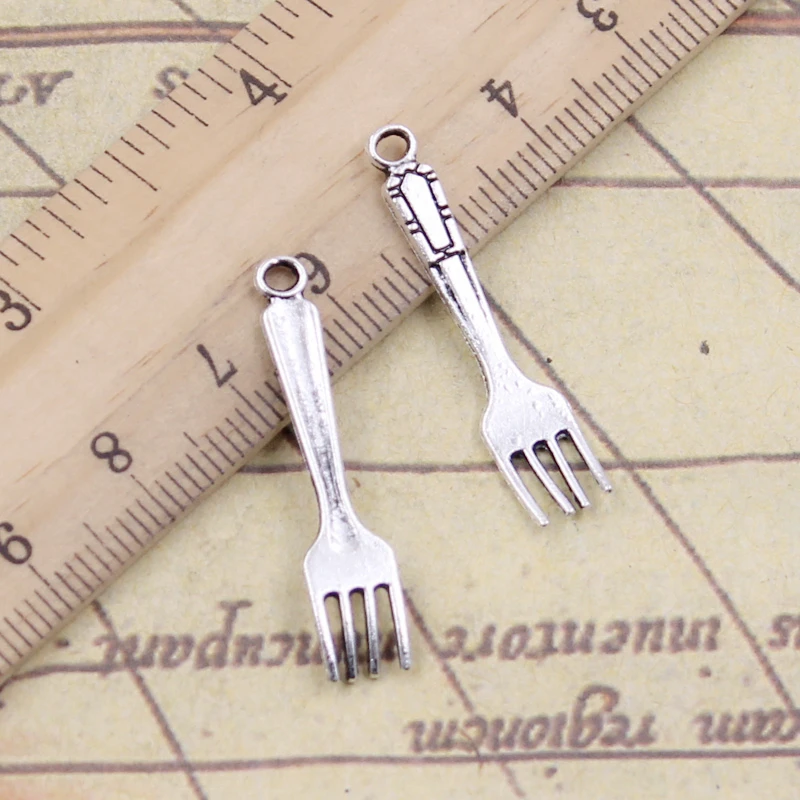 Подвеска для кухни сделай сам 20 шт. 32x7 мм|tibetan silver plated|fork charmspendants crafts |