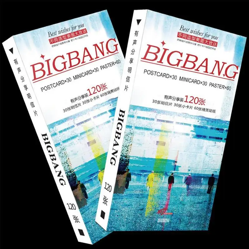 Kpop популярная новинка 2018 BIGBANG фотоальбом наклейка на открытку открытка сделанная