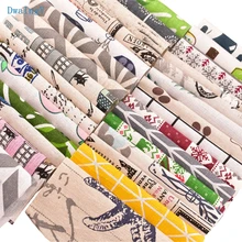 DwaIngY 30 יח'\חבילה אקראי צבע, מודפס כותנה פשתן בד לטלאים, DIY, תפירה, תפירה מפית שקיות חומר 15cm x 15cm(China)