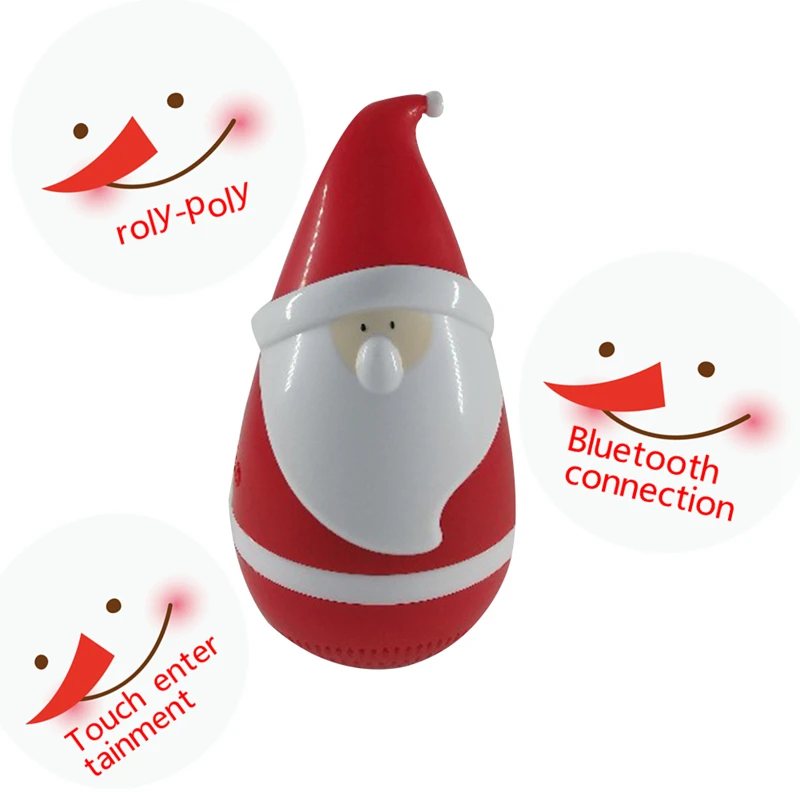 Беспроводной Bluetooth Игрушки с голосовым модулем Колонки рождественские подарки стакан сенсорный музыка Санта Клаус презентера