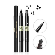 1 шт. водостойкая двойная головка водостойкая жидкая печать подводка для глаз ручка тату штамповка подводка для глаз карандаш инструменты для макияжа сердце/звезда/луна