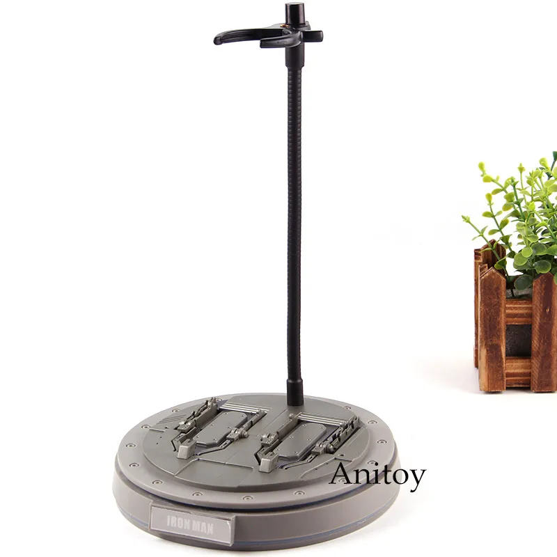 Iron Man Figure Action Steel Man's General Base Model Luminous Base PVC Collection Model Toys
