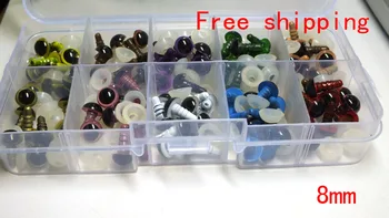 

Kit of 8mm Color Safety Eyes for crochet doll with box-totally 50 pairs