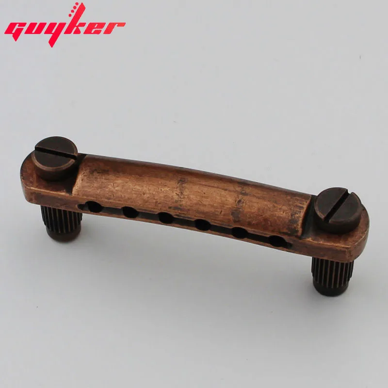 

Guitar Stop Bar Tailpiece with Anchors And Studs Bronze color for LP SG Guitars
