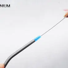 1 шт. изогнутые скошенными рот многоразовые 7*0,5 мм трубочкой трубы посуды с Титан сплав