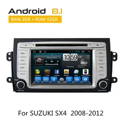 Android dvd-плеер навигационная Поддержка 1080 P Сенсорный экран gps BT 2 Din Авто Радио Для SUZUKI SX4 2008 2009 2010 2011 2012