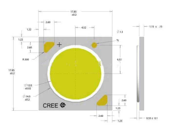 5 шт. Cree XLamp CXA1816 теплый белый 3000 k холодный белый 5000 K 15 w-38 w Светодиодный свет DC38V-42V 900mA