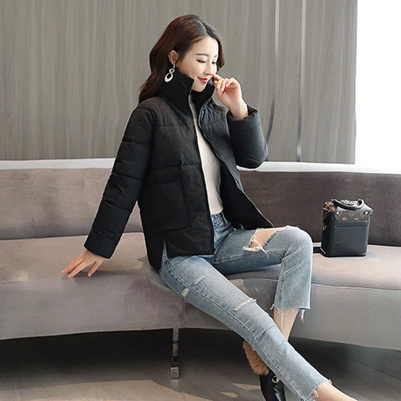 Coréenne white Chaud Top À La Black brown Femmes as Bas Dames Vers Le Picture Parka Taille Hiver Longues Veste Plus Courts Mode Manteaux Automne 2018 Vêtements Manches Épais red Ouatée A16fI8f