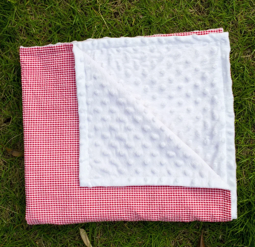 Christmas gift High quality seersucker blanket infant Wrap minky baby