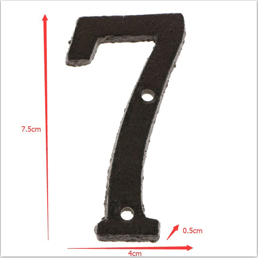 ABS Plastic Bronze Self- Adhesive 0-9 Door Numbers Customized House Address Sign Door Number Signs Digits Sticker Plate