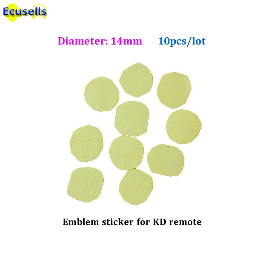 

10pcs/20pcs 14mm Resin Epoxy Crystal Replacement Logo for KD/VVDI Folding Flip Remote Car Key Shell Sticker(Silica gel)