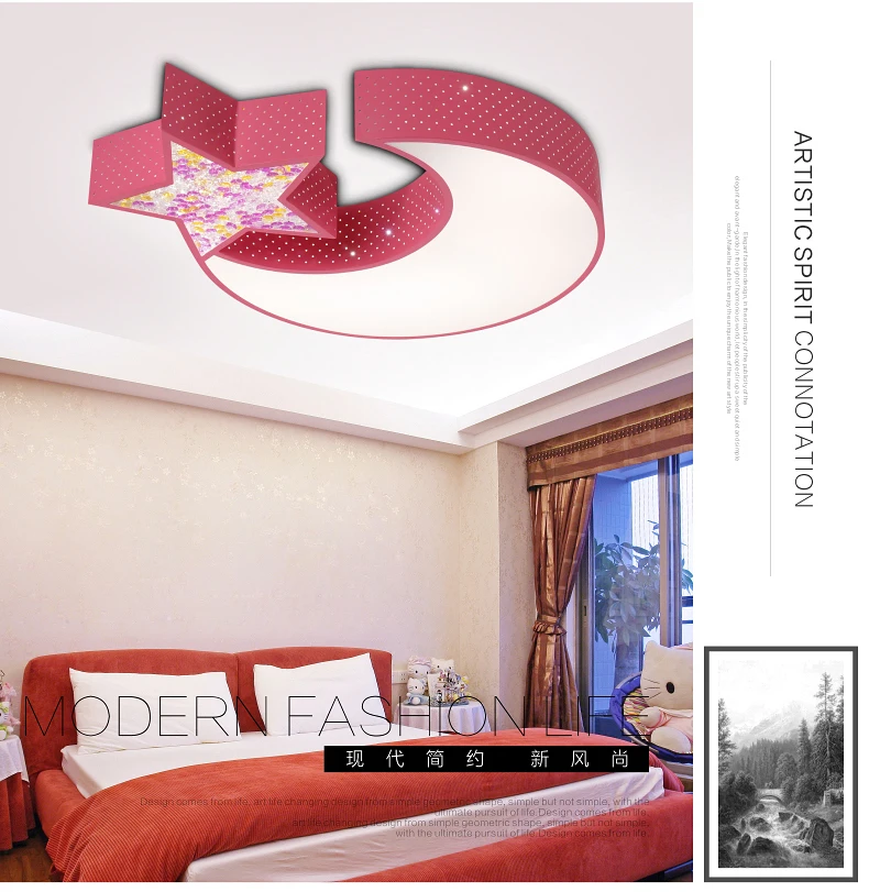 Креативный светодиодный потолочный светильник в виде звезды, полумесяца, светодиодный светильник для детской комнаты, потолочный светильник s, декоративный светильник для спальни s ferr