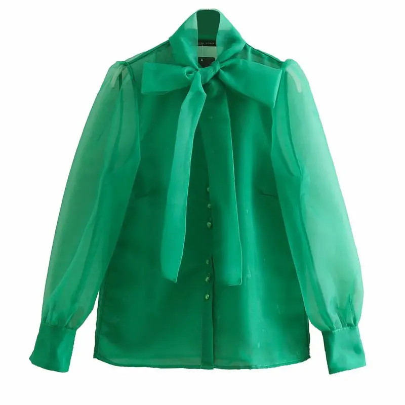 

BB45-9103 European and American fashion bow-tied shirt