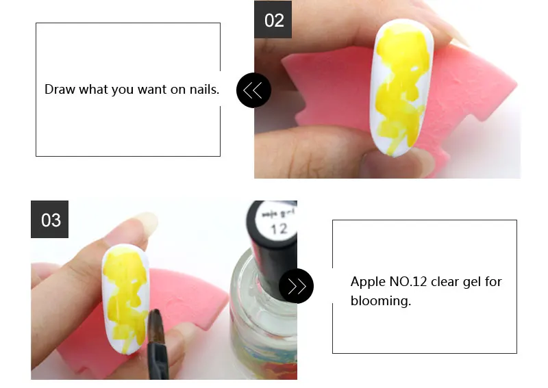 Горячее предложение, Гель-лак для ногтей с чернилами, 12 цветов, Гель-лак для ногтей, Полупостоянный Гель-лак, дизайн ногтей, художественный гель с рисунком цветения