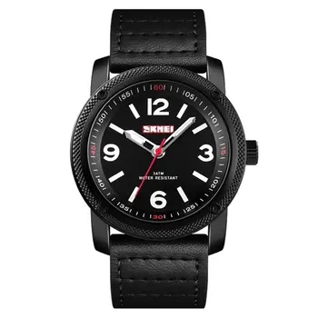 

SKMEI Top Brand Men Watch Fashion Genuine Leather Strap Quartz Watch 30m Waterproof Business Casual Wrist Watch Relogio Watches