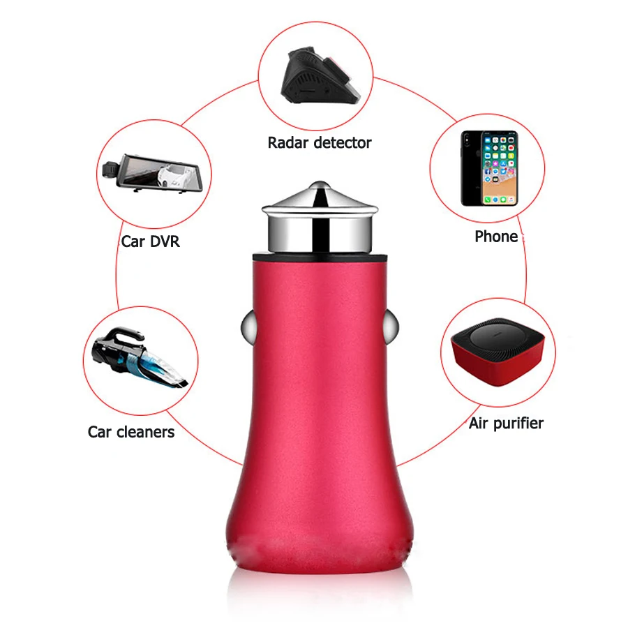 QUIDUX мини usb автомобильный адаптер на 2 портный Dual Порты и разъёмы 5V 3.1A USB Авто