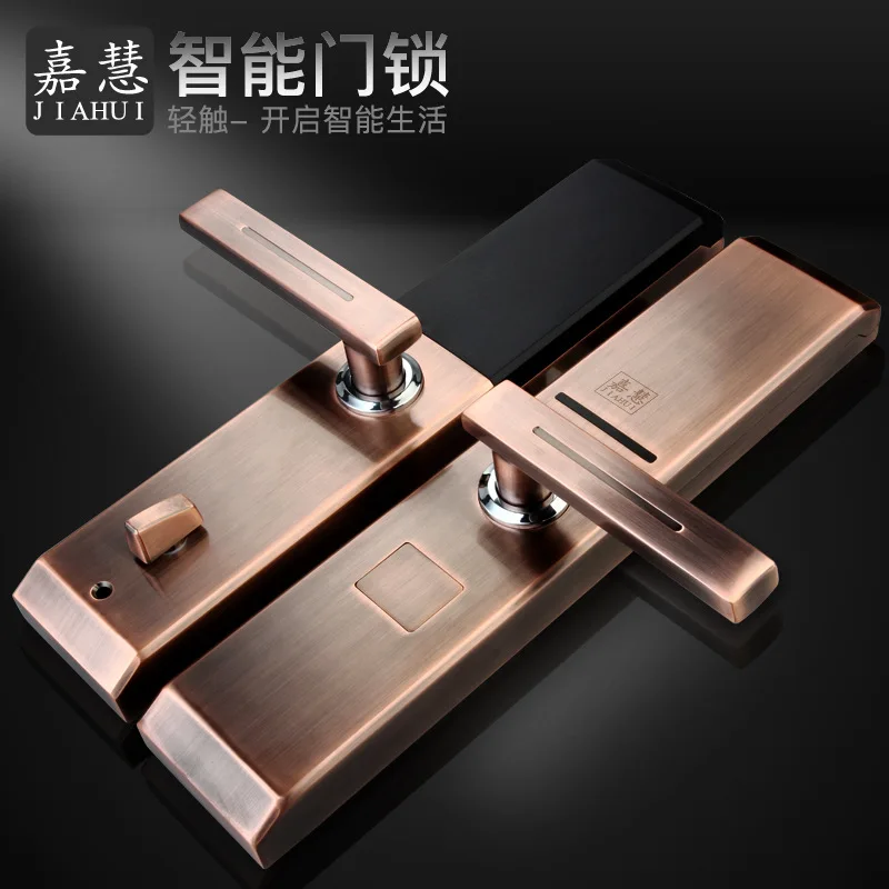 

2018 Fechadura New Automatic Sliding Cover For Intelligent Lock Household Security Door Semiconductor Fingerprint Villa Code