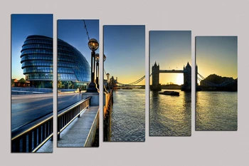 

About "London Architecture" Oil Painting wall Art for Villa hotel Sitting Room Corridor Decor Canvas Art Picture RM5-069