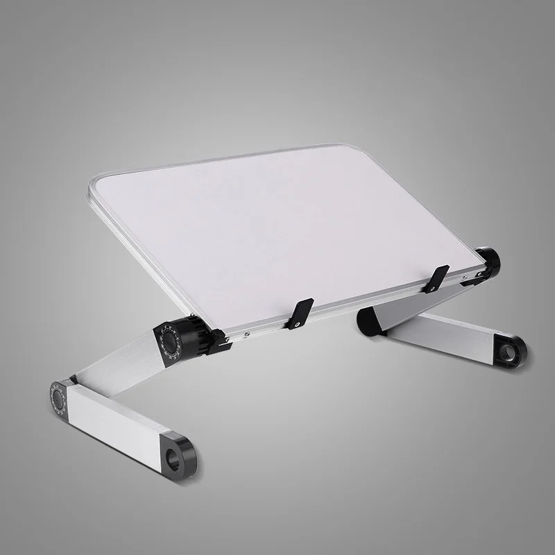 Алюминиевый сплав портативный складной регулируемый стол для ноутбука компьютерный стол подставка лоток для ноутбука ПК складной стол - Цвет: HH474000WH