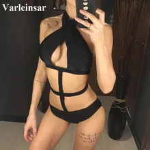 Сексуальный черный, красный купальник с бретелькой через шею, Цельный купальник в клетку, женская одежда для плавания, женский купальный костюм, купальный костюм, Дамский Монокини V83