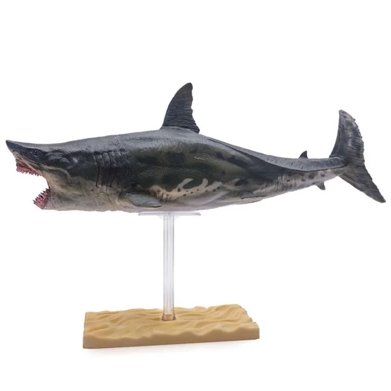 PNSO Megalodon Shark With Bracket Stand Support Classic Toys For