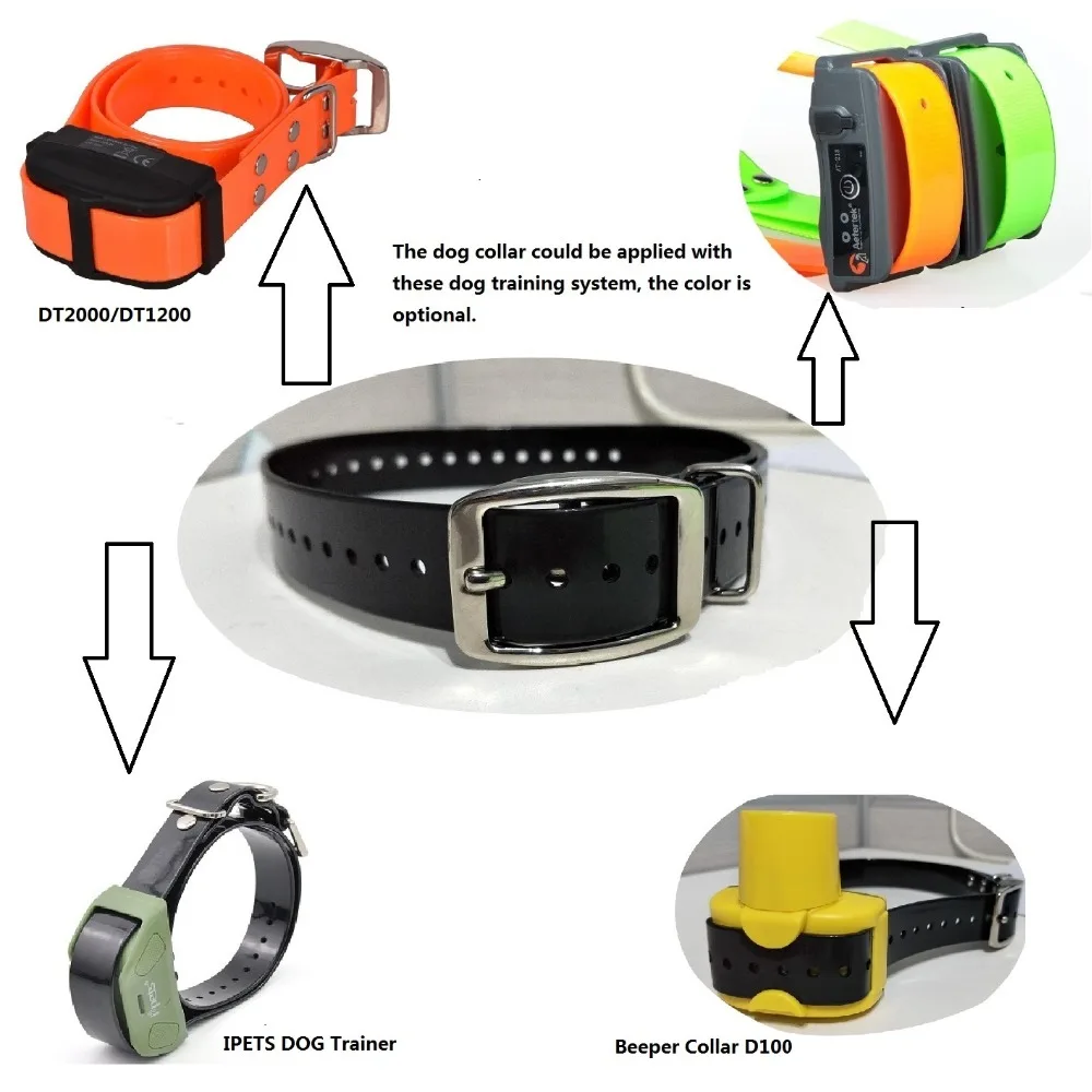 JANPET Durable Large/Medium Dog Collar Trainer TPU Strap for Hunting Dog Training System Orange Black Green Optional