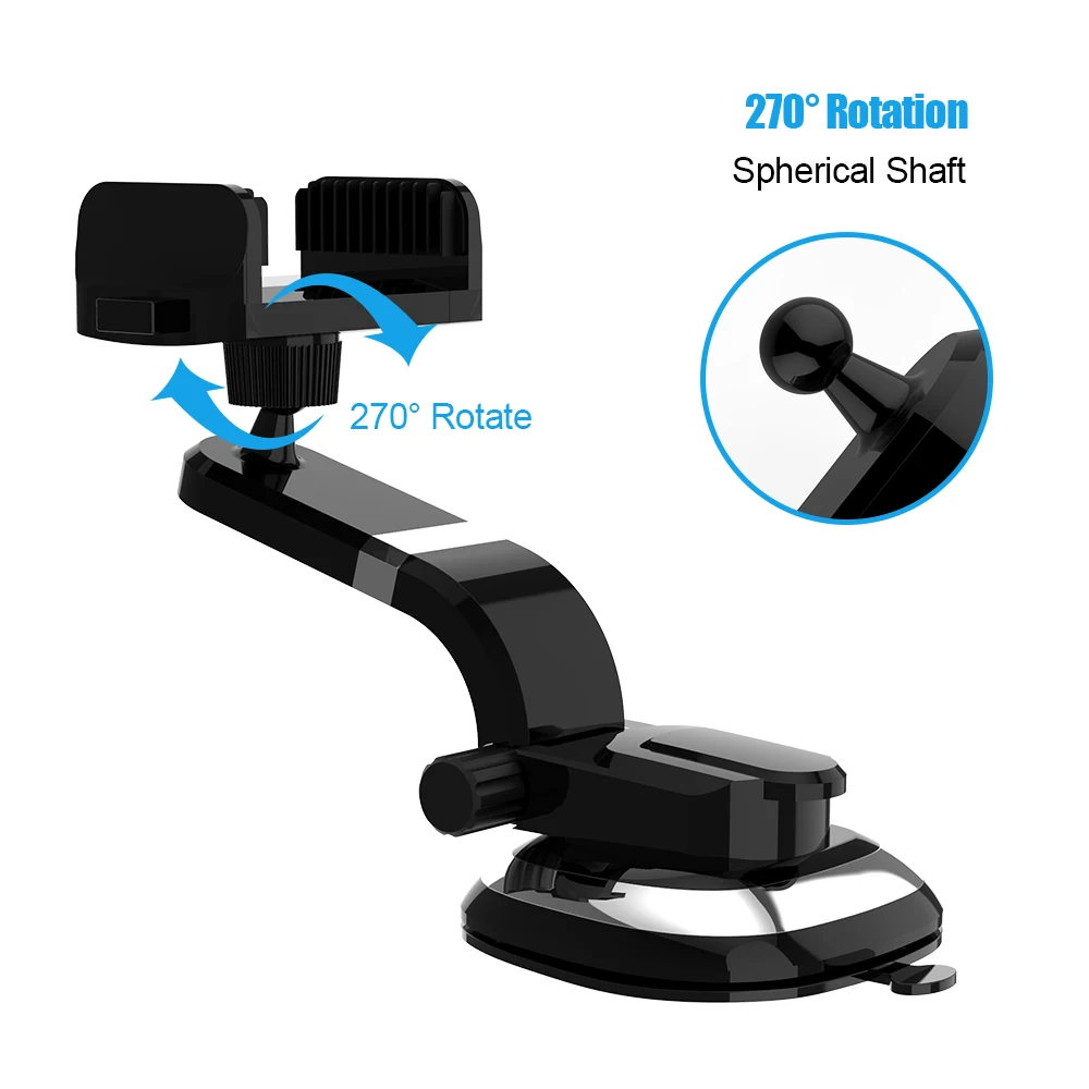 KISSCASE Universal Car Phone Holder Adjustable Mobile Phone Dashboard Holder For iPhone 8 X Samsung GPS Windshield Stand Holder