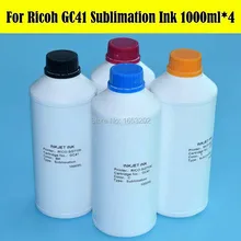 Массовая! 4x1000 мл GC 41 GC41 сублимационные чернила для Ricoh GC41 набор для наполнения чернил для Ricoh SG3100/2100/2010L/3110/3120/7100