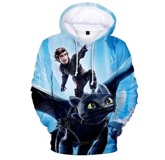 New Cartoon 3D Print Family Clothes How to Train Your Dragon 3 Hoodies Sweatshirt Fashion High Quality Pullover Boy Clothes