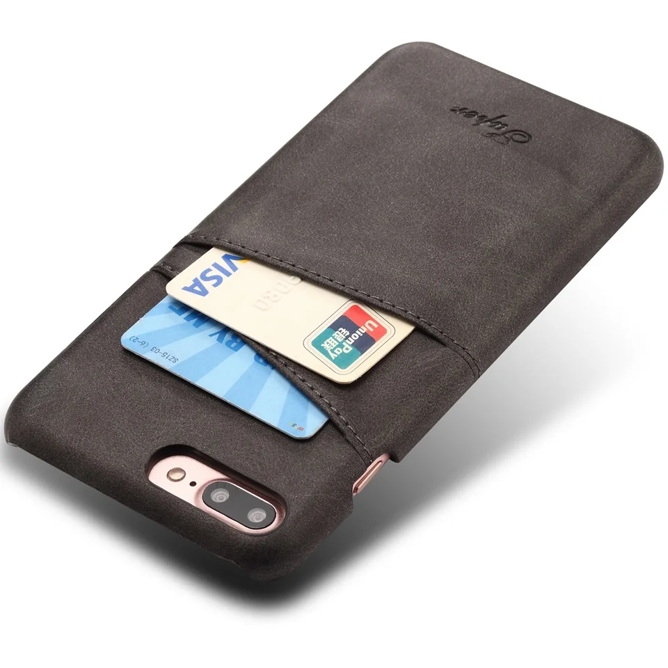 ZYSTERT Case for iPhone 6 Plus iPhone 6ケースカバーレザー高級財布カードホルダーiPhone 7 6 6s Plus Funda用ソフトバックCapa