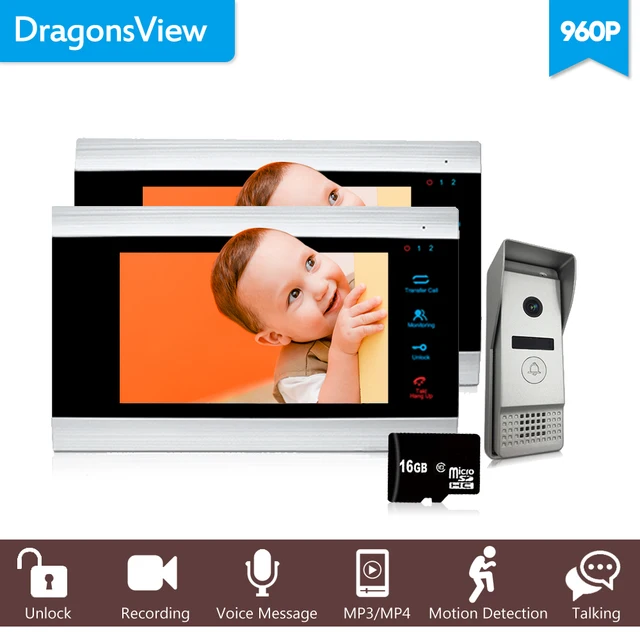 Aliexpress Dragonsview 7 Hd Video Door Phone 2 Monitors Dragonsview 7 Hd Video Door Phone 2 Monitors Wired Home Intercom System Station