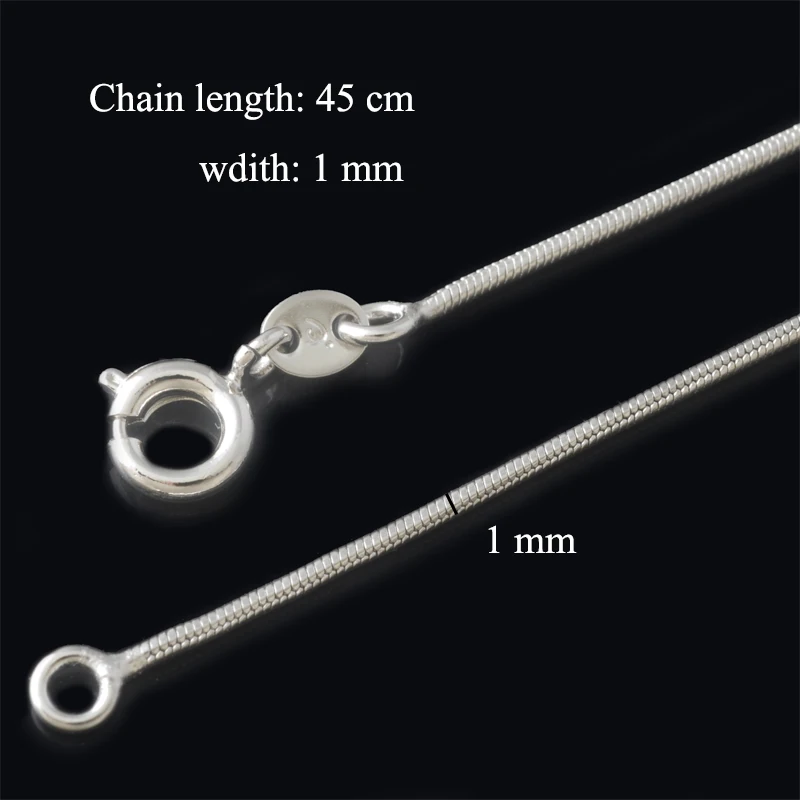 

MxGxFam ( 450*1 mm) White Gold Color Tiny Snake Chains for Matching Pendants