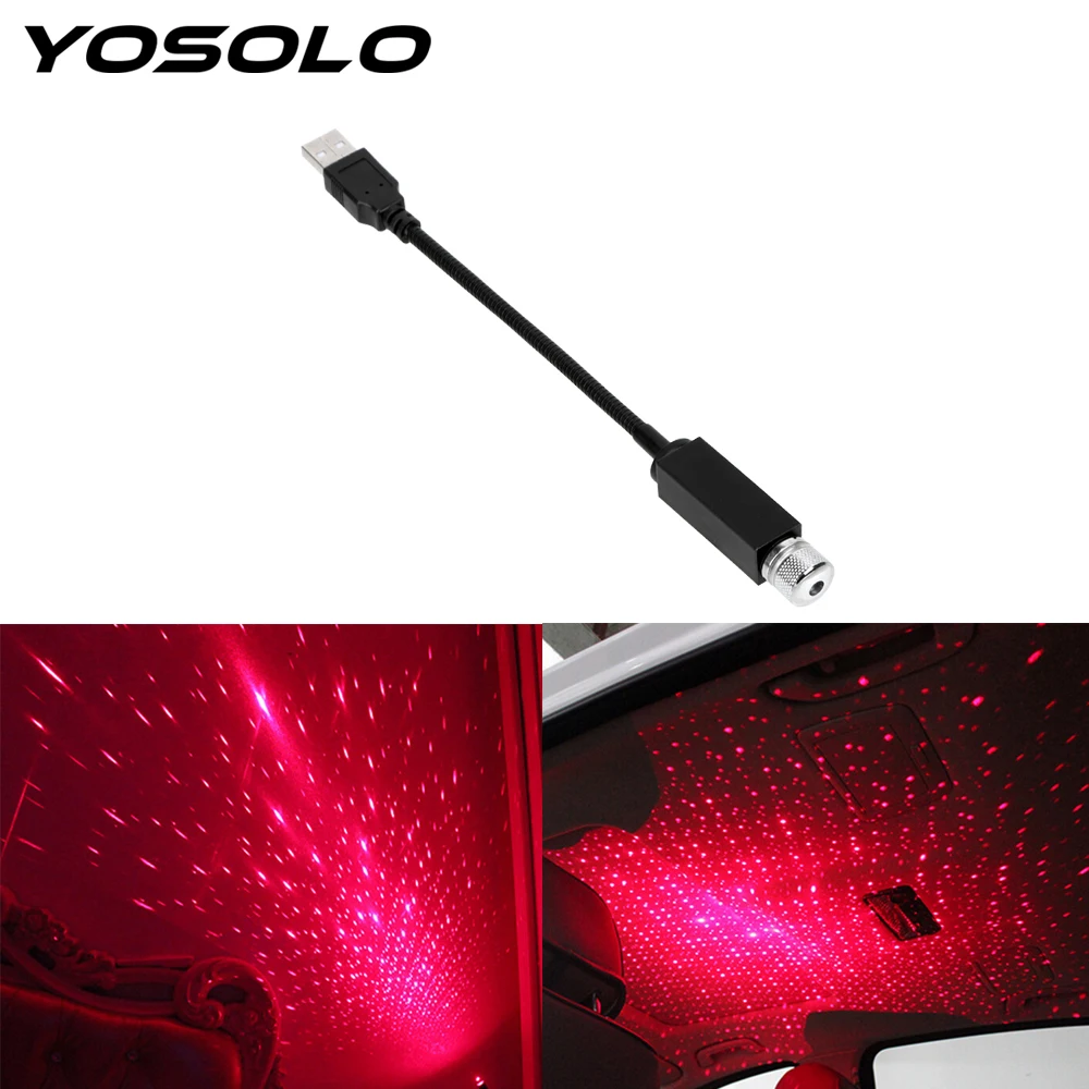 Светодиодный проектор YOSOLO для крыши автомобиля декоративная лампа с USB