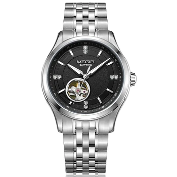 

MEGIR Mens Automatic Mechanical Watches Top Brand Luxury watches Men Steel Army Military Watches Male Business Wristwatch