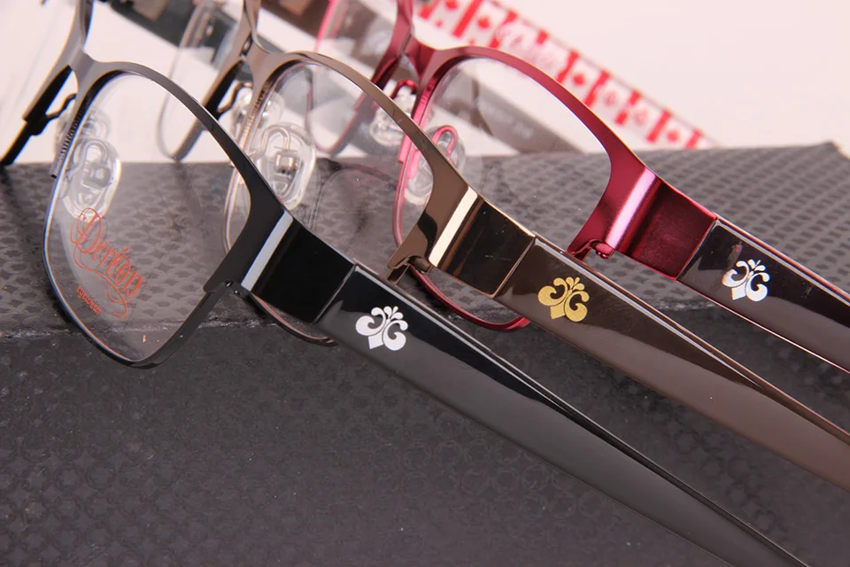 AOUBOU, женские коричневые очки, очки для близоруких, оправа из нержавеющей стали, TR90, ноги, высокое качество, женские очки B019