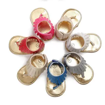 

2018 Toddler Girls Newborn Baby Summer Beach Suede Tassel Prewalker Shoes New Hot