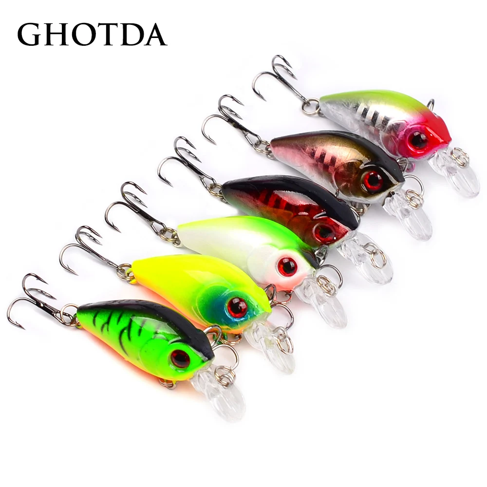 1pcs Fishing Crank Lure 45mm 3.55g Hard Bait for Pike Bass Lifelike