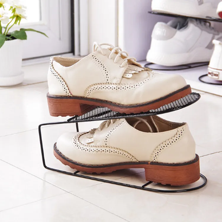 Органайзер для обуви, полка для хранения пространства, встроенная двухслойная рама для хранения, простой держатель для обуви, домашнее пространство, интегрированные полки для обуви