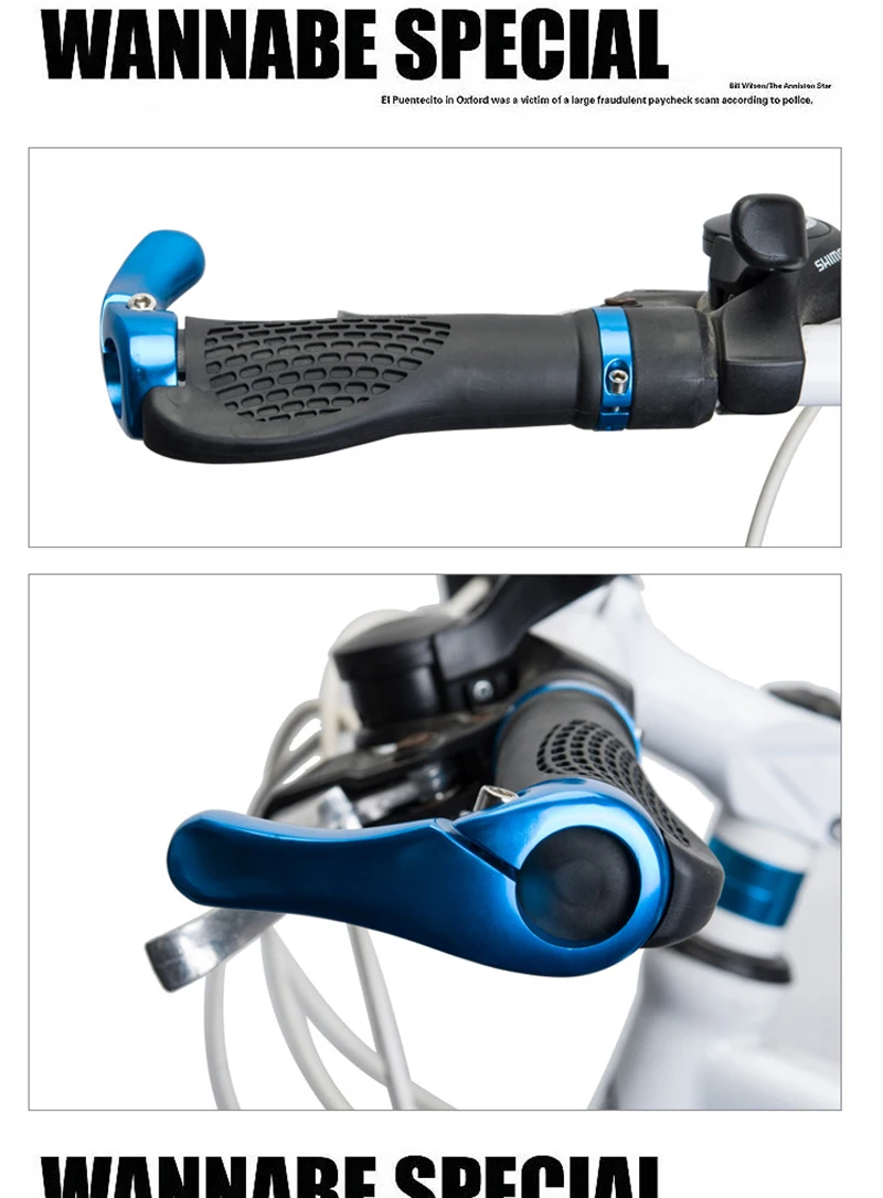 Bicycle Handlebar Grip Lockable For MTB Road Bike Cycling Handle Bar Bicycle Grip Bike Aluminum Alloy + Rubber PA0097 (2)