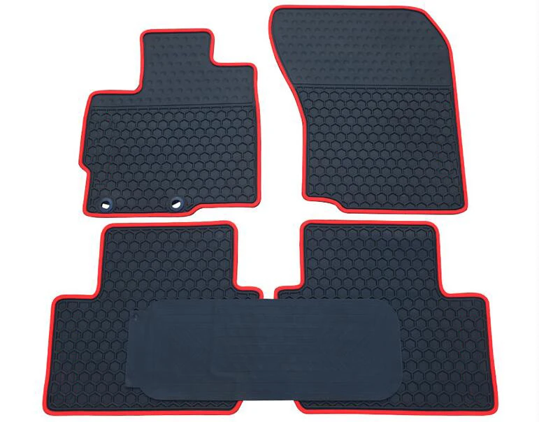 AHHDMCL Car Rubber Floor Mat Non Slip Mats Feet Rugs For Mitsubishi